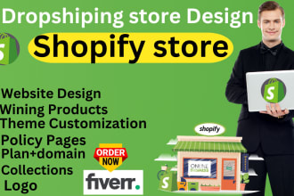 design shopify dropshiping store,manage,shopify audit, 7 figure branded website