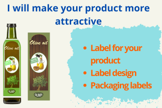 design professional labels  for your product emballage, etiquette, pot , bottle,