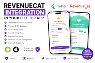 integrate flutter in app purchases and subscriptions using revenuecat