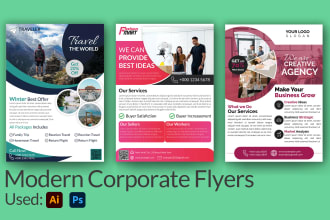 design professional business flyer and creative one pager