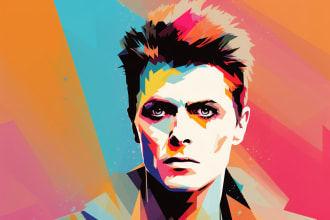 make a wpap pop art family portrait, friendship portrait and superhero portrait