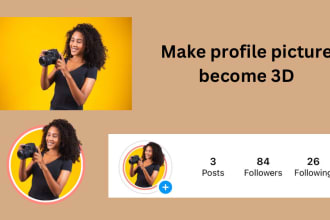make your profile picture become 3d effect for instagram,etc