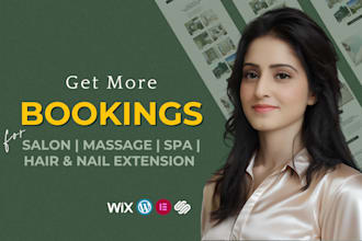 create a salon, massage, spa, hair extension, nail extension website design