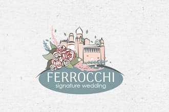 create an expert, distinctive, and contemporary castle logo design for you