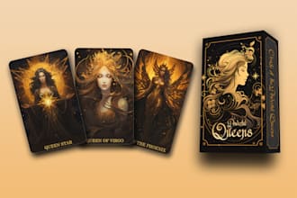 design unique oracle, tarot or divination cards in any style