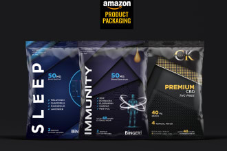 do amazing product packaging design for your amazon product