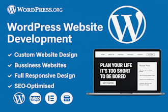 create wordpress website, custom wordpress website, wordpress business website