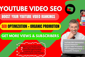 be best youtube video SEO expert optimization and channel growth manager