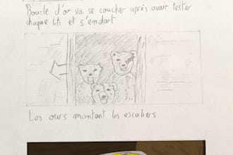 je vais dessiner un storyboard  pour tous les projets