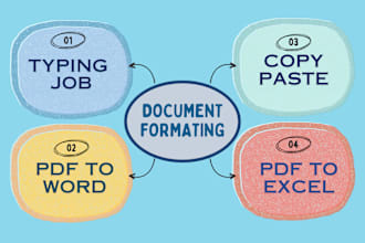 do pdf conversion,convert pdf to word or excel, data entry