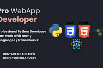 be your professional webapp coder