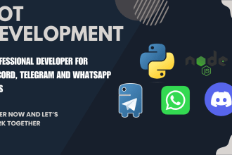 be your professional telegram, discord, telegram bot coder