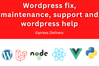 wordpress fix, maintenance, support and wordpress help