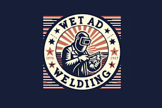 make different retro vintage welding logo for your company