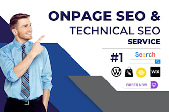 complete onpage technical SEO service wordpress shopify wix squarespace