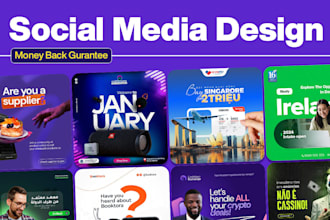 design ad creative, instagram carousel, linkedin, web banner and facebook cover
