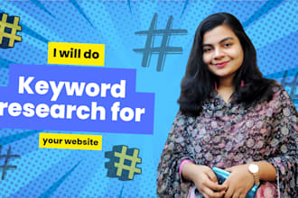 do keyword and hashtags research for your websites