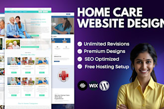 design a assisted living or home care website in wordpress
