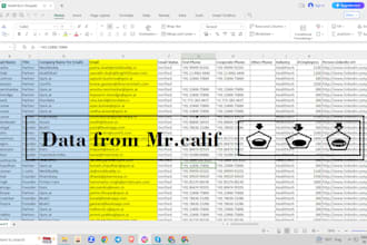 do b2b email enrichment web searching excel google sheet