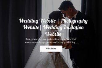 build wedding website, photography website, wedding invitation website