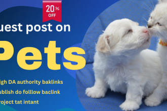 do pets related guest posts on relevant high da DR websites