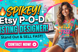 design etsy and print ondemand listing images designer