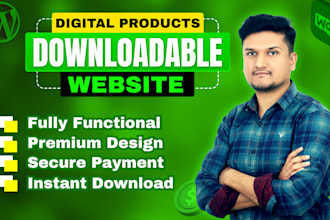 create a digital product website or digital download website