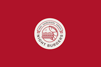 design beautiful and hygienic night burgers logo