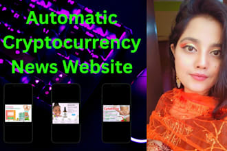 create automatic cryptocurrency news website with adsterra ads