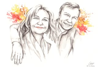 do watercolour abstract portrait
