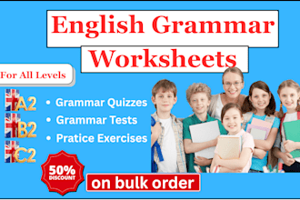 make english grammar quizzes, tests, and worksheets