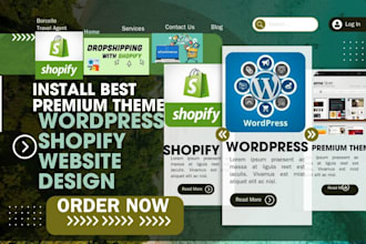 install latest shopify premium theme shopify design wordpress website SEO plugin