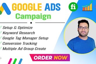 setup and manage your google ads adwords, PPC campaigns, and display ads