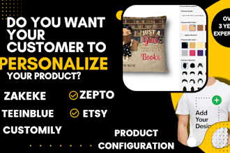 create premium teeinblue customily zakeke and zepto design