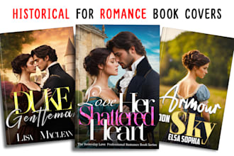 design professional historical romance book cover