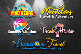 make professional travel agency logo for your business
