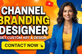 design your full youtube channel branding package