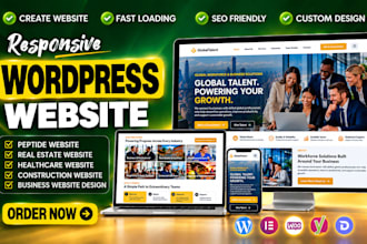 design or redesign wordpress, peptide and woocommerce websites