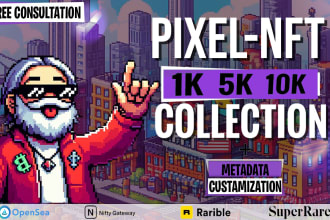 create a pixel art nft collection in any file size