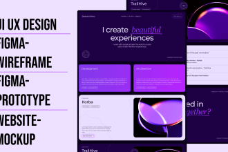 build figma prototype, figma wireframe, figma UI UX design, website mockup