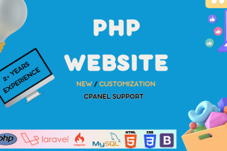 develop or customize your dream project using PHP, laravel and mysql