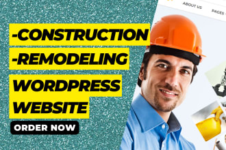 design contractor, construction website, remodeling website in wordpress