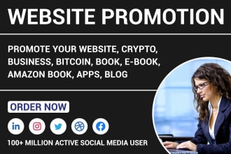 promote your website, store, blog, crypto and amazon products marketing