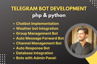 create telegram bot in python or PHP