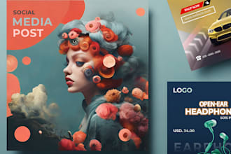 do facebook ads linkedin instagram, social content ad design