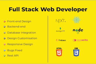 build full stack mern stack web app using react, next js, node, and firebase