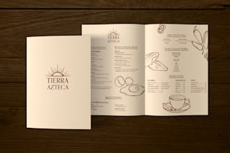 create a unique menu design catered to your individual style