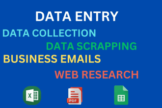 do data entry, data sorting, formatting, merging and cleanup