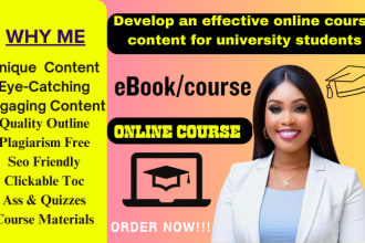 be your online course content writer, amazon ebook writer, ebook online course,