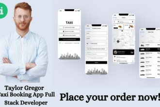 develop taxi booking app, uber app, booking app with admin panel